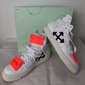 Off White 3.0 Off Court High Top Sneakers US 8 EU 38 White Black Box Dust Bag